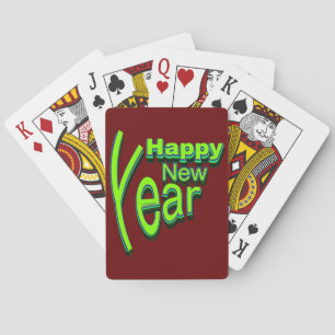 GLÜCKLICHES NEUJAHR SPIELKARTEN