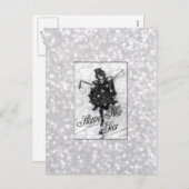 GLÜCKLICHES NEUJAHR VINTAGER FLAPPER POSTCARD FEIERTAGSPOSTKARTE (Vorne/Hinten)