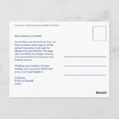 GLÜCKLICHES NEUJAHR Watercolor Kariertes CUSTOM Ar Postkarte (Rückseite)