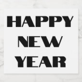 GLÜCKLICHES NEUJAHR-WEINCHAMPANGE-ETIKETT SCHAUMWEINETIKETT (Einzelnes Label)