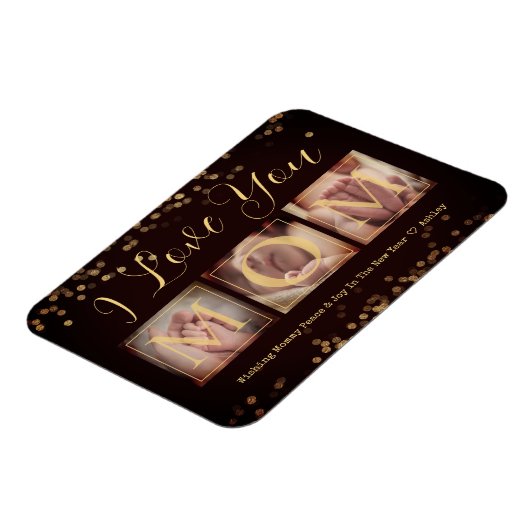 Glückliches Neujahrsgeschenk für Mama Magnet (Linke Seite)