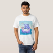 Glückliches Nilpferd Bad T-Shirt (Vorne ganz)