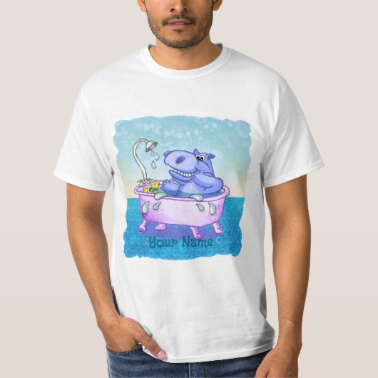 Glückliches Nilpferd Bad T-Shirt (Vorderseite)