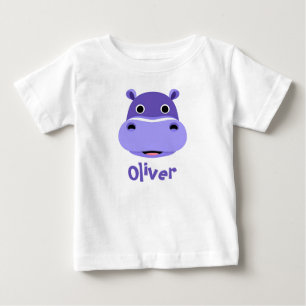 Glückliches Nilpferd Gesicht Baby T-shirt