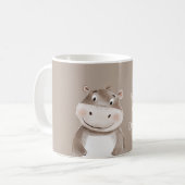 Glückliches Nilpferd Kaffeetasse (Vorderseite Links)