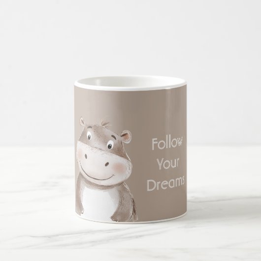 Glückliches Nilpferd Kaffeetasse (Mittel)