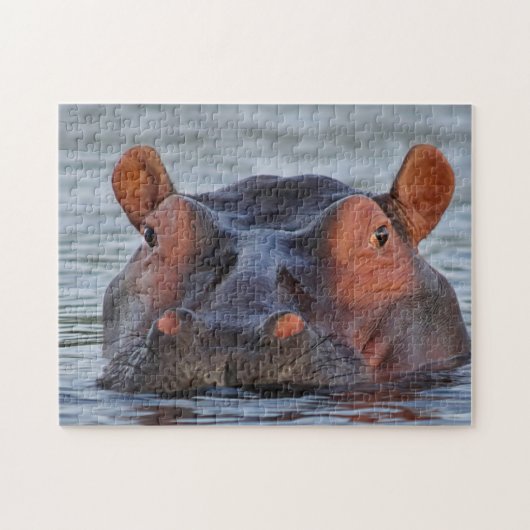 Glückliches Nilpferd Puzzle (Horizontal)