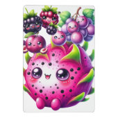 Glückliches Obst Mini Klemmbrett (Rückseite)