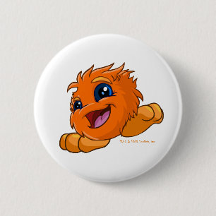 Glückliches orange JubJub Button