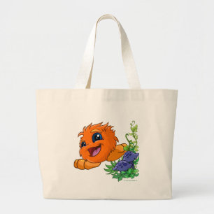Glückliches orange JubJub in Neopia Zentrale Jumbo Stoffbeutel
