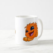 Glückliches orange JubJub Kaffeetasse (VorderseiteRechts)