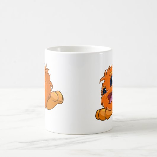 Glückliches orange JubJub Kaffeetasse (Mittel)