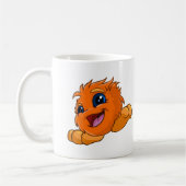 Glückliches orange JubJub Kaffeetasse (Links)