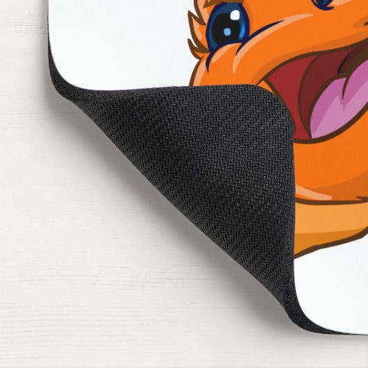 Glückliches orange JubJub Mousepad (Ecke)