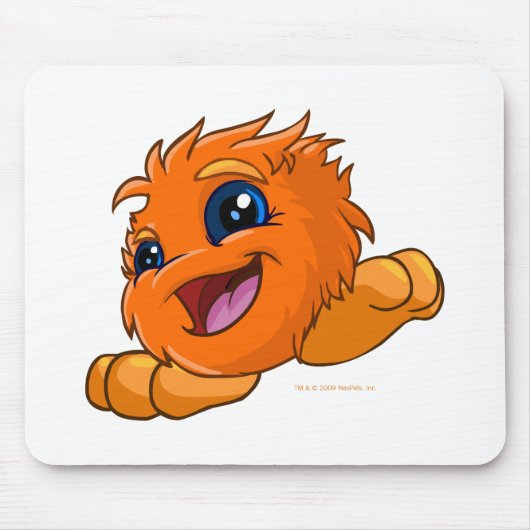 Glückliches orange JubJub Mousepad (Vorne)