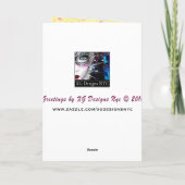 Glückliches Ostara - frühlingshaftes Äquinoktikum Karte (Rückseite)