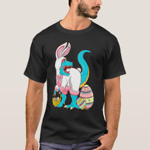 Glückliches Osterhase T Rex Mit Eier Busket T-Shirt