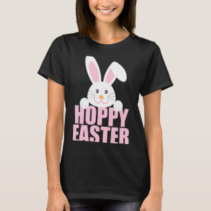 Glückliches Osterhase Wortwitz Rosa Mädchen T-Shir T-Shirt