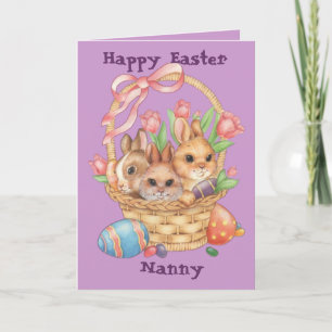 Glückliches Ostern-Kindermädchen (völlig Feiertagskarte