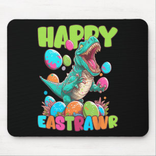 Glückliches Ostern Kleiner Junge Kinder T-Rex Oste Mousepad