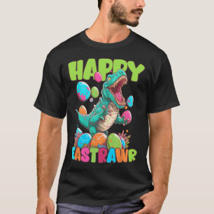 Glückliches Ostern Kleiner Junge Kinder T-Rex Oste T-Shirt