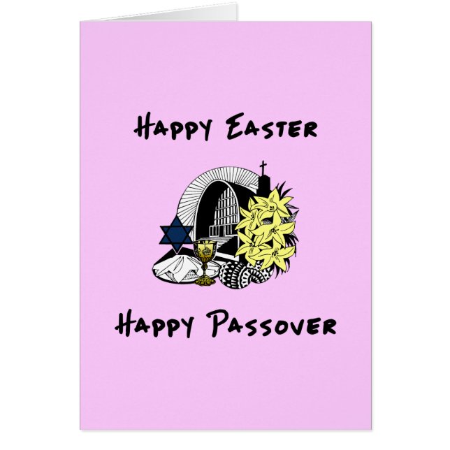 Glückliches Ostern und Passahfest zwischen (Vorne)