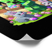 Glückliches Ostervideospiel Pixel für Männer Fraue Poster (Ecke)
