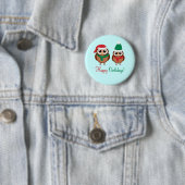 Glückliches Owlidays Button (Beispiel)