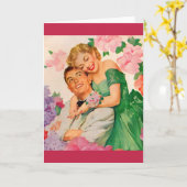 glückliches Paar Karte (Gelbe Blume)