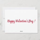 Glückliches Paar moderne personalisierte Valentine Feiertagskarte (Rückseite)