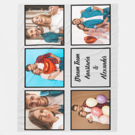 Glückliches Paar moderne personalisierte Valentine Fleecedecke