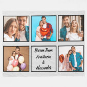 Glückliches Paar moderne personalisierte Valentine Fleecedecke (Vorderseite (Horizontal))
