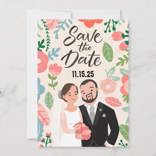 Glückliches Paar Save The Date (Vorderseite)