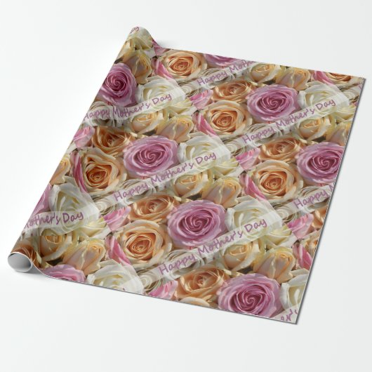 Glückliches Packpapier der Mutter Tages (Ungerollt)