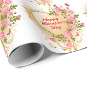 Glückliches Packpapier des Valentinstag-2 (Rolleneckpunkt)