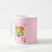 GLÜCKLICHES PALENTINENTAG Niedlicher Birnbärenpaar Kaffeetasse (Vorderseite Links)