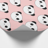 Glückliches Panda-Gesichts-Muster Geschenkpapier (Ecke)