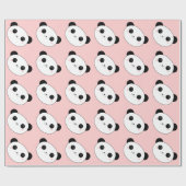 Glückliches Panda-Gesichts-Muster Geschenkpapier (Flach)
