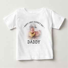 Glückliches Papa-Foto des ersten Vaters Baby T-shirt