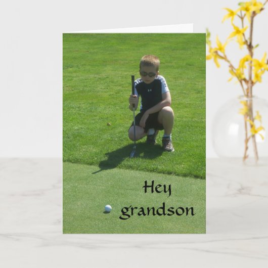 GLÜCKLICHES PAR-FECT BIRTHDAY *GRANDSON* KARTE (Gelbe Blume)