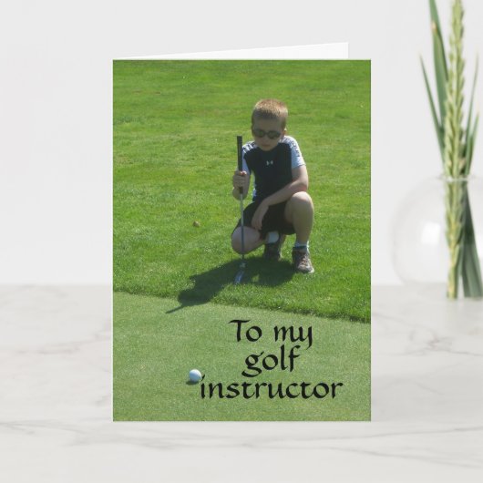 GLÜCKLICHES PAR-FECT GEBURTSTAG *GOLF INSTRUCTOR* KARTE (Vorderseite)