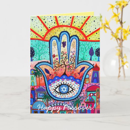 Glückliches Passahfest Karte (Gelbe Blume)