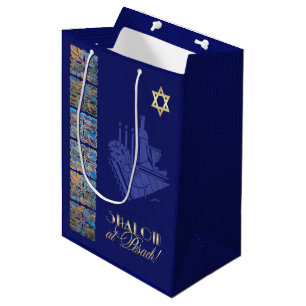 Glückliches Passahfest. Seder Mittlere Geschenktüte