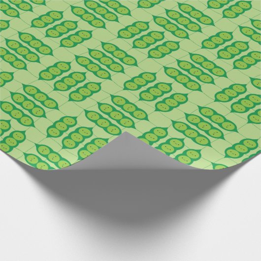 Glückliches Peapods Geschenkpapier (Ecke)
