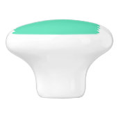 Glückliches Peekaboo-Lama Emoji Keramikknauf (Seitenansicht)