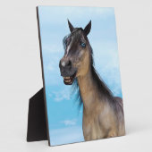 Glückliches Pferd Fotoplatte (Seite)