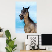 Glückliches Pferd Poster (Heimbüro)