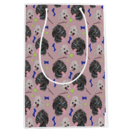 Glückliches Pfoten-Tissue-Papier Mittlere Geschenktüte
