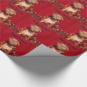 Glückliches pitbull Welpe Weihnachten Geschenkpapier (Ecke)