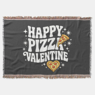Glückliches Pizza-Valentinstag Lustiges Pizza-Lieb Decke